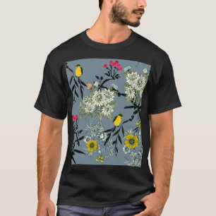 Meadow Blume Rowan Seamless Hintergrund T-Shirt
