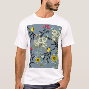 Meadow Blume Rowan Seamless Hintergrund T-Shirt