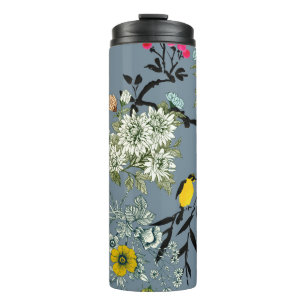Meadow Blume Rowan Seamless Hintergrund Thermosbecher