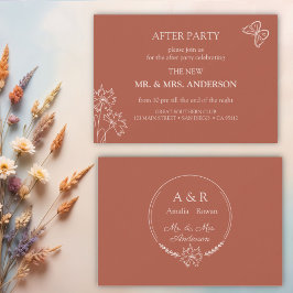 Meadow Blume Wedding After - Party Einladung