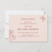Meadow Blume Wedding After - Party Einladung (Vorderseite)