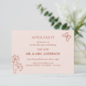 Meadow Blume Wedding After - Party Einladung (Stehend Vorderseite)