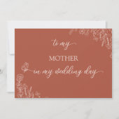 Meadow-Blume zu meiner Mutter Dankeschön-Karte Einladung (Vorderseite)