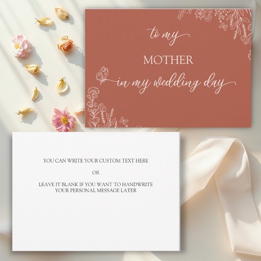 Meadow-Blume zu meiner Mutter Dankeschön-Karte Einladung