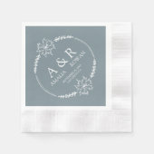 Meadow-Blume zum Hochzeitsstich Serviette (Vorderseite)