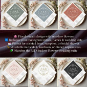 Meadow-Blume zum Hochzeitsstich Serviette