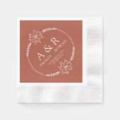 Meadow-Blume zum Hochzeitsstich Serviette (Vorderseite)