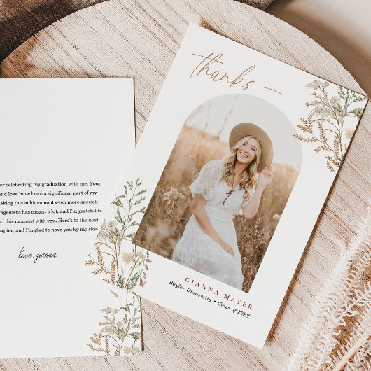 Meadow Botanicals Abschluss Foto Vielen Dank Dankeskarte