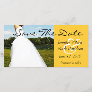 Meadow Bride Save the Date Fotokarte