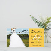 Meadow Bride Save the Date Fotokarte (Stehend Vorderseite)