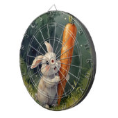Meadow Bunny Dreams: Whimsical Dart Board Dartscheibe (Vorderseite rechts)