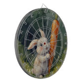 Meadow Bunny Dreams: Whimsical Dart Board Dartscheibe (Vorderseite Links)