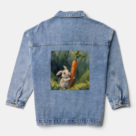 Meadow Bunny Dreams: Whimsical Jean Jacket Jeansjacke