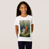 Meadow Bunny Dreams: Whimsical Kids T - Shirt (Vorne ganz)