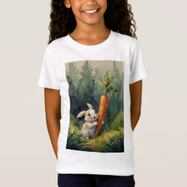 Meadow Bunny Dreams: Whimsical Kids T - Shirt