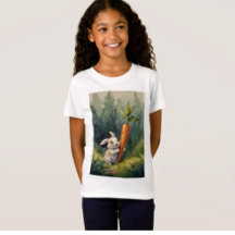 Meadow Bunny Dreams: Whimsical Kids T - Shirt