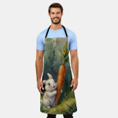 "Meadow Bunny Dreams": Whimsical Print Schürze (Getragen)