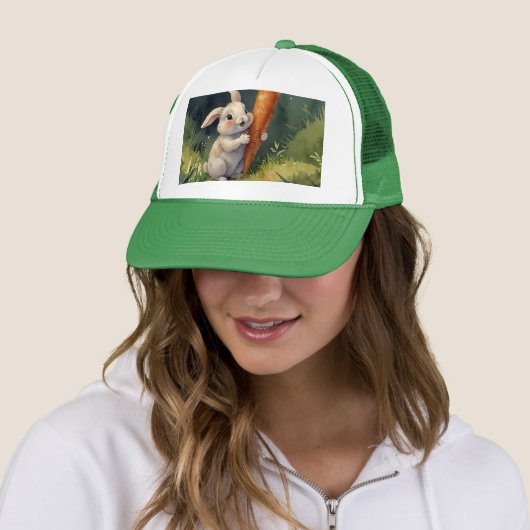 Meadow Bunny Dreams: Whimsical Trucker Hat Truckerkappe (Beispiel)