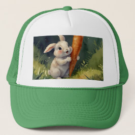 Meadow Bunny Dreams: Whimsical Trucker Hat Truckerkappe
