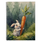 Meadow Bunny Dreams: Whimsisches Notebook Notizblock (Vorderseite)