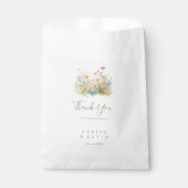Meadow Colorful Wildblume Danke Hochzeit Geschenktütchen (Vorderseite)