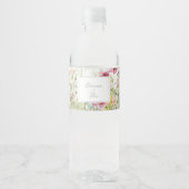 Meadow Colorful Wildblume Wedding Wasserflaschenetikett (Vorderseite)