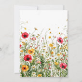 Meadow Custom Wildblumen 40. Geburtstag Einladung (Rückseite)