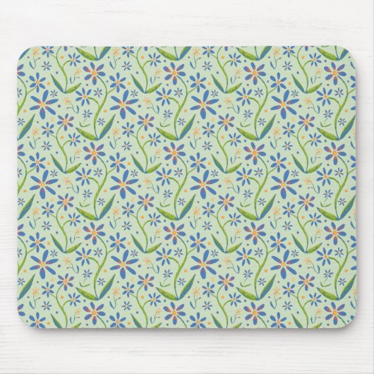 Meadow | Dancing Watercolor Daisies Mousepad (Vorne)