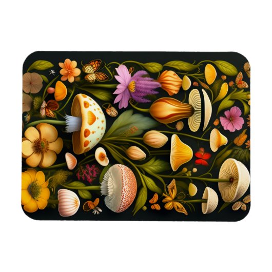Meadow Flora | Modernes Haeckel Magnet (Horizontal)