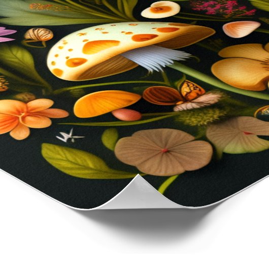 Meadow Flora | Modernes Haeckel Poster (Ecke)