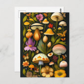 Meadow Flora | Modernes Haeckel Postkarte (Vorne/Hinten)