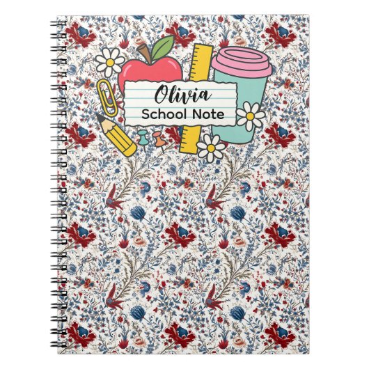 meadow floral Back to School Supplies Teachers Notizblock (Vorderseite)