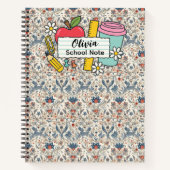 meadow floral Back to School Supplies Teachers Notizblock (Vorderseite)