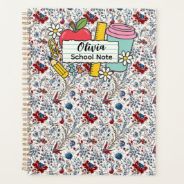 meadow floral Back to School Supplies Teachers  Planer