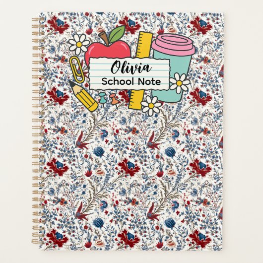 meadow floral Back to School Supplies Teachers Planer (Vorderseite)