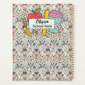 meadow floral Back to School Supplies Teachers  Planer (Rückseite)
