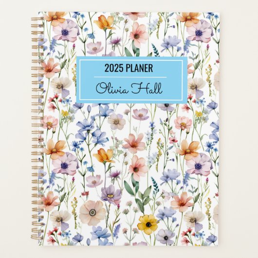meadow floral Back to School Supplies Teachers Planer (Vorderseite)