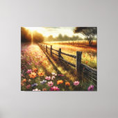 Meadow Floral Sunrise Leinwanddruck (Vorderseite)