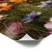 Meadow Floral Sunrise Poster (Ecke)