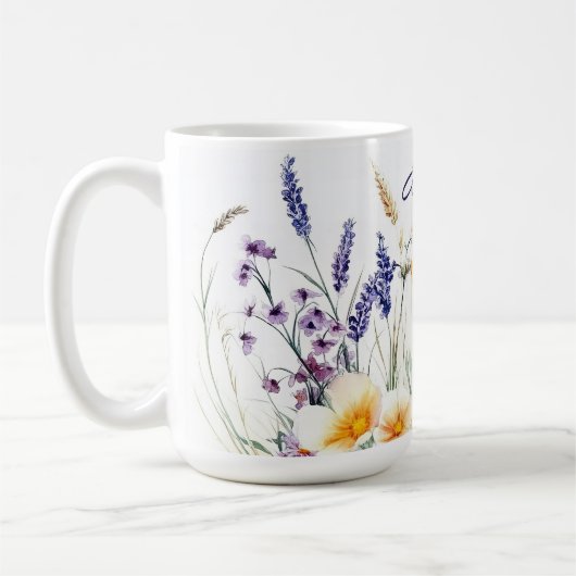 Meadow Flowers and Lavender Kaffeetasse (Links)