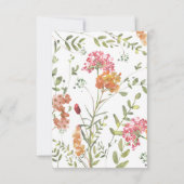 Meadow Flowers Watercolor Baby Shower Dankeskarte (Rückseite)