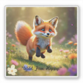 "Meadow Fox Charm" Aufkleber (Vorderseite)