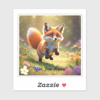 "Meadow Fox Charm" Aufkleber