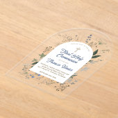 meadow greenery frame First Holy Communion Acryleinladungen (Ablage )