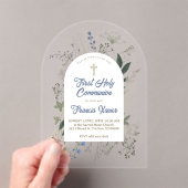 meadow greenery frame First Holy Communion Acryleinladungen (Insitu (Handheld))