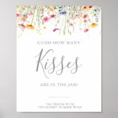 Meadow Guess Wie viele Kisses Brautparty Game Poster (Vorne)