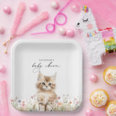 Meadow Kitten | Niedliche Kinderkatzendusche Pappteller (Party)