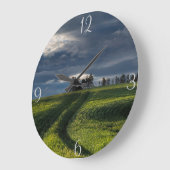 Meadow Landscape Große Wanduhr (Winkel)