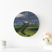 Meadow Landscape Große Wanduhr (Zuhause)