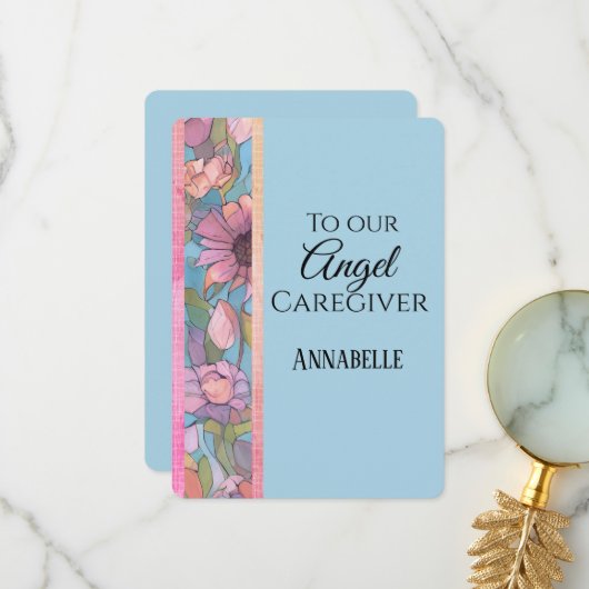 Meadow Lane Caregier Card Dankeskarte (Vorderseite/Rückseite Beispiel)